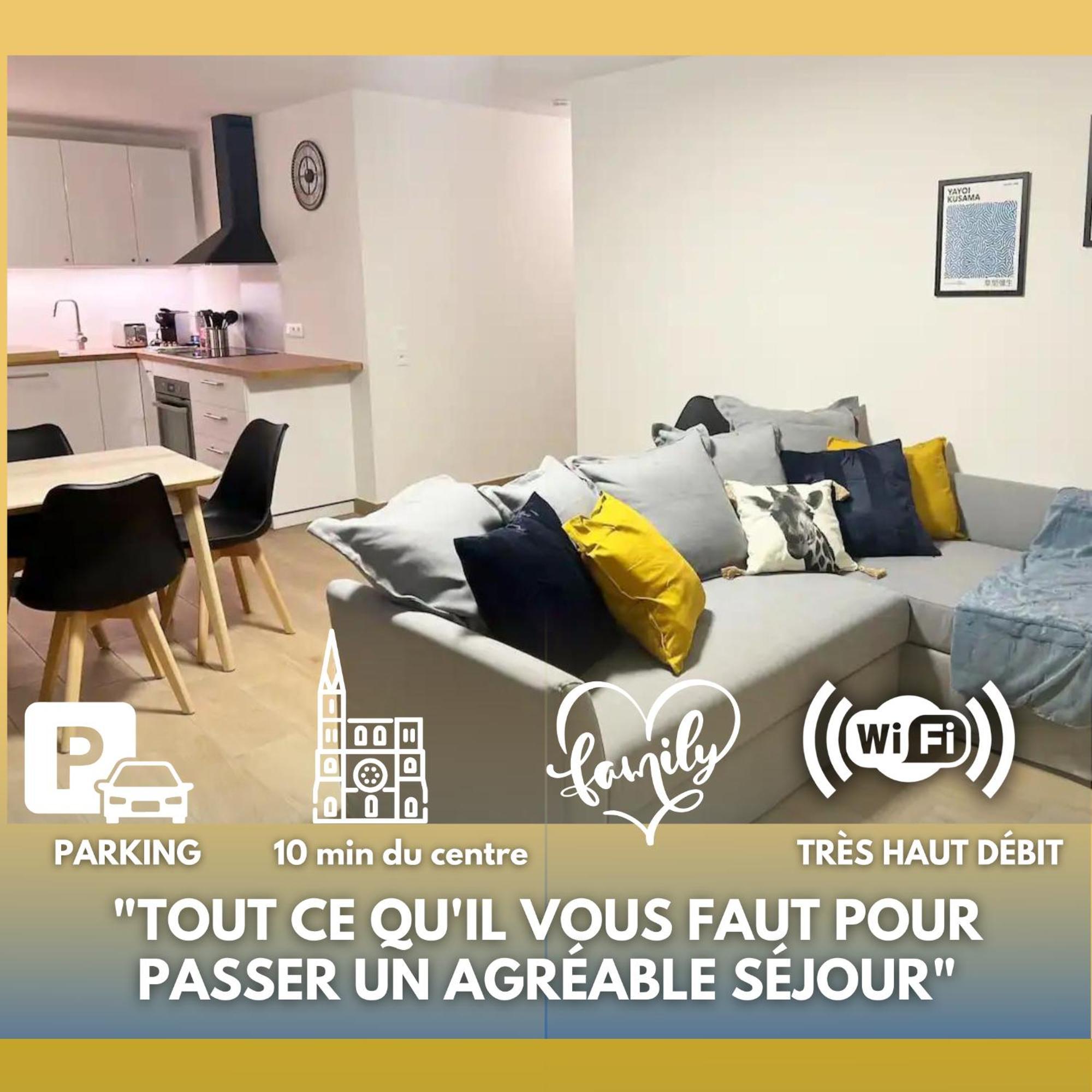 Grand Appart Neuf Lumineux, Parking Gratuit, 10 Min Centre Apartment Strasbourg Exterior photo